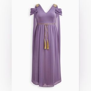 Torrid Goddess Purple Queen Caped Costume Size 1